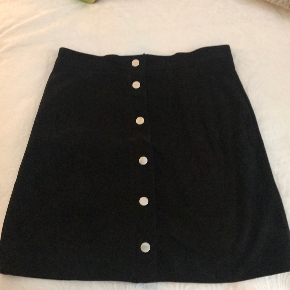 Black velvet skirt